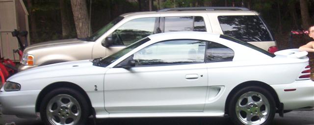 1994 White Mustang