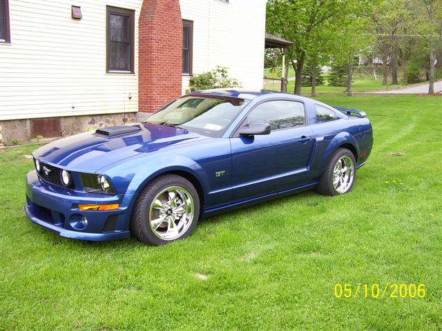 Blue Roush Mustang
